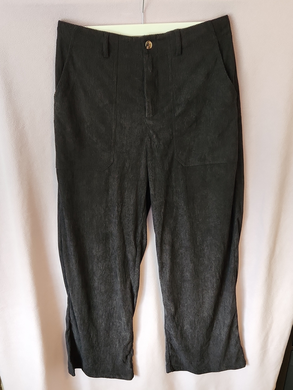 NWT HALARA Black Corduroy AuraCord Wide Leg Pants